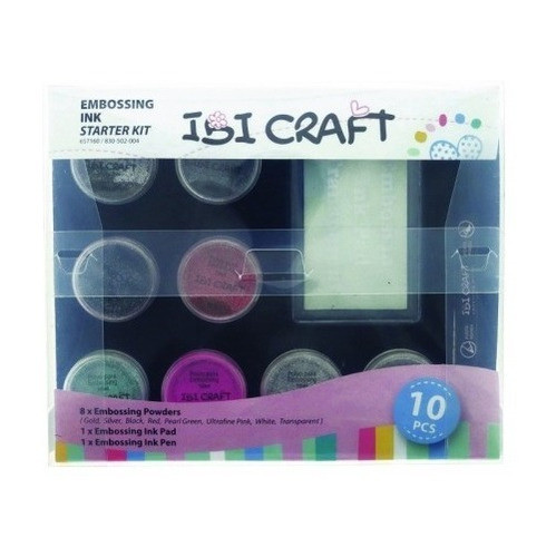 Embossing Set Marcador + Almohadilla + 8 Polvos Ibi Craft 0