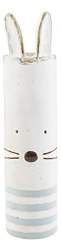 Mud Pie Easter Bunny Bud Vase, Azul, 7  X 2  De Diámetro 0
