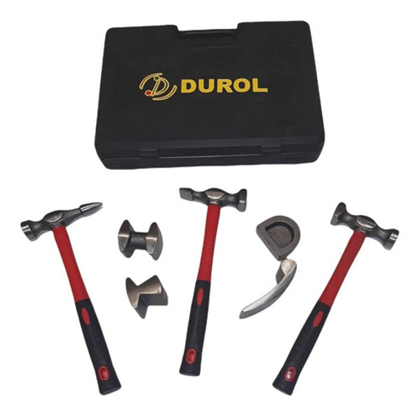 Juego Chapista 3 Martillos 4 Aguantadores 0