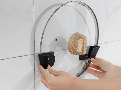 Soporte Autoadhesivo Para Tapas De Ollas Por Par 0