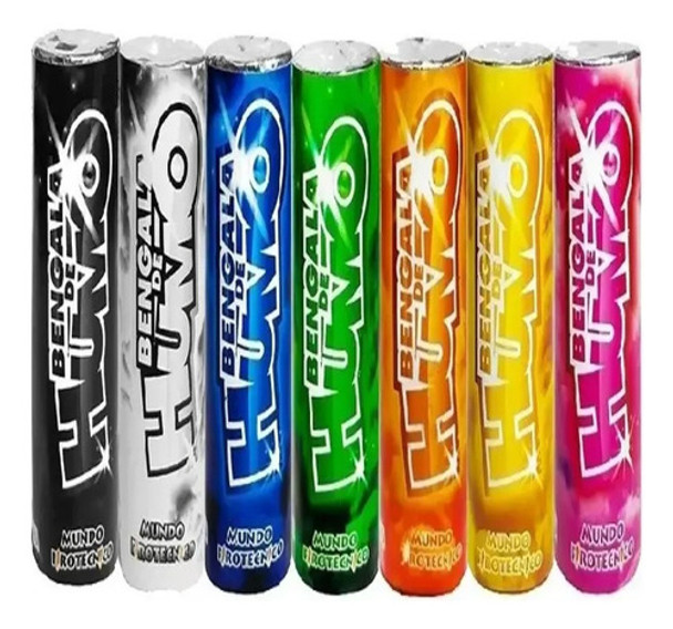 Bengala Efecto Humo Varios Colores  Fiestas X6 Unidaddes 0