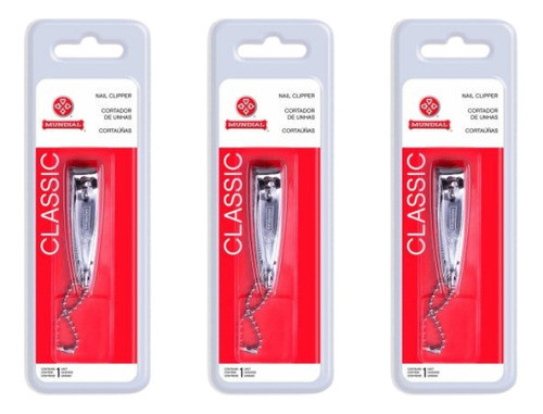 Cortador De Unhas Mundial Ref 120 Blister Pequeno-kit C/3un 0