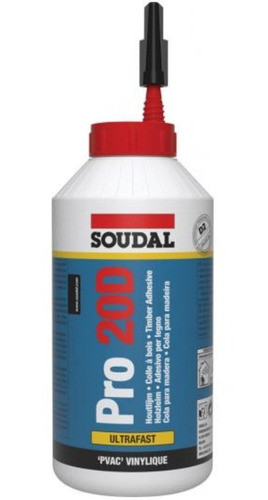 Cola Profesional D20 De Secado Rápido Soudal Pro20d 750g 0