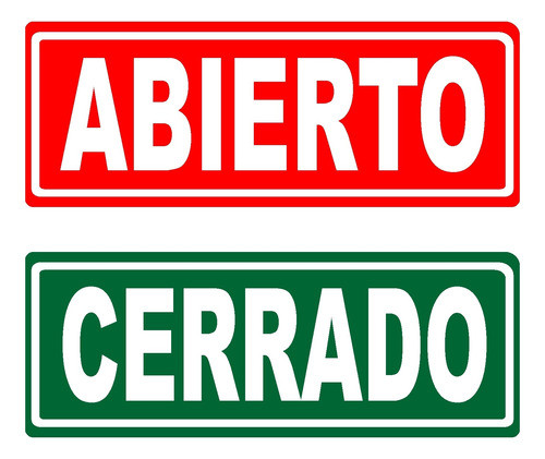 Cartel. Abierto-cerrado Doble Faz Pronto  P/colgar  24x14 Cm 0