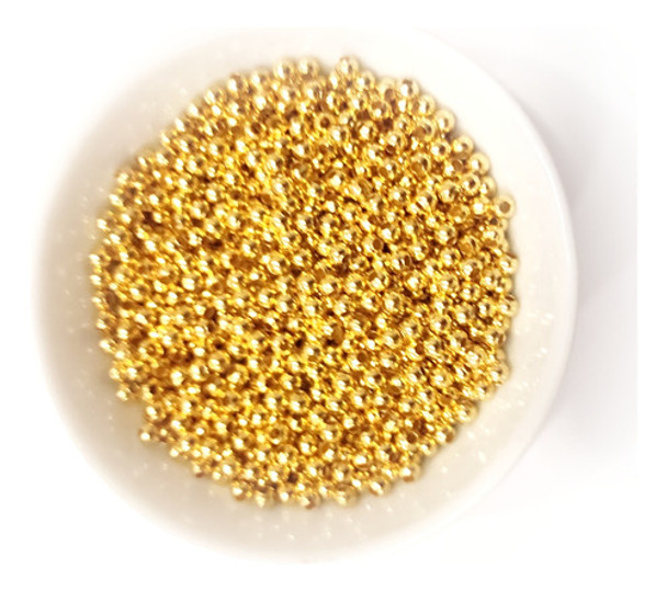 25 Grs Cuentas Pasantes De Metal  3mm Artesanias Bijouterie 0