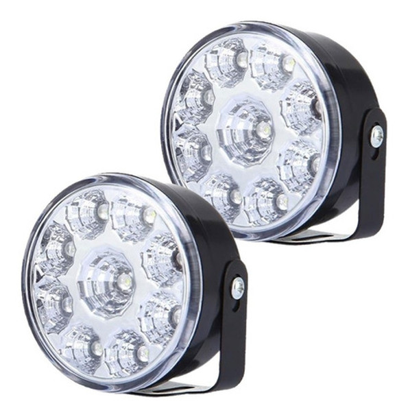 Faro Aux Led Circular De 12v Univ Jgo De 9 Leds 7cm Diametro 0