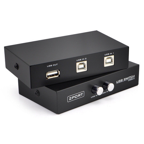 2 Puertos Usb 2.0 Compartir Interruptor Caja Manual Parte Ej 0