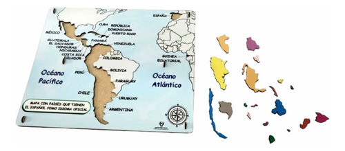 Quebra Cabeças Países Hispanicos Idioma Espanhol Puzzle 0