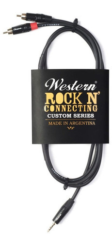 Cable Mini Plug Estereo A Dos Rca 1.5 Mts Western Mini2rca15 0
