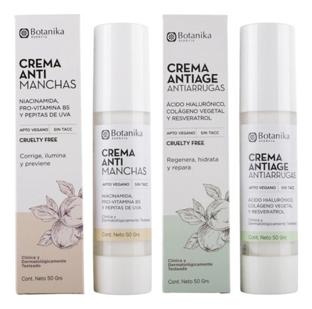 Kit Crema Anti Manchas + Antiage Antiarrugas Botanika Natier 0