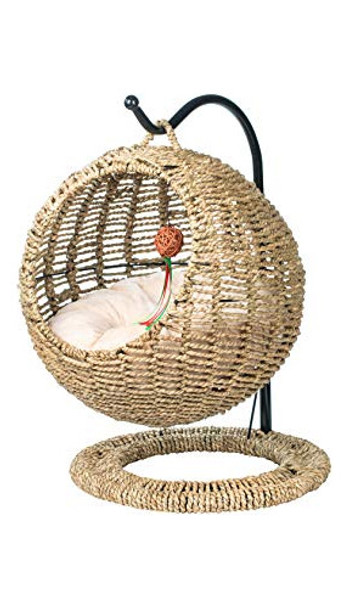 Yospot Wicker Cat Bed Basket Swinging Pet House Nido Para Pe 0