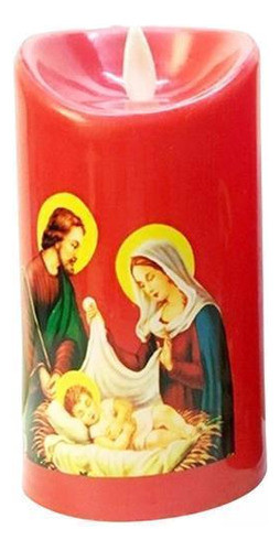 3 Sem Controle Remoto Led Pilar Velas Família Santa 0