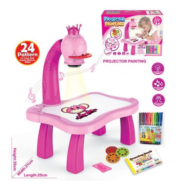 Mesa De Projetor De Desenho Infantil Com Luz E Música. 0