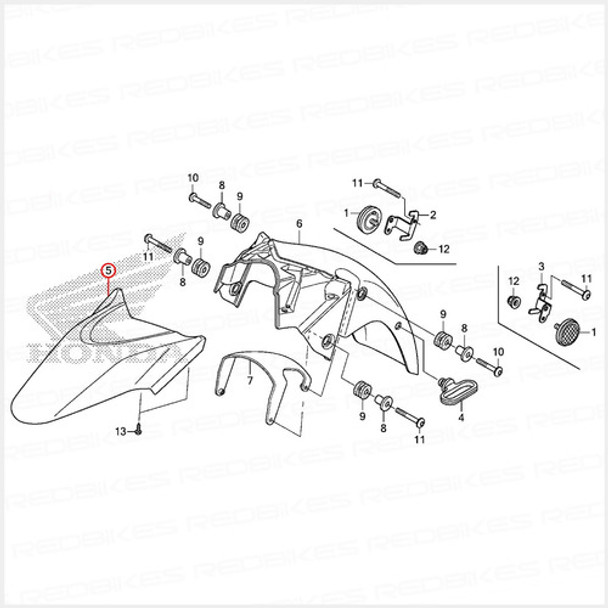 Guardabarro Delantero Honda Twister 125 Original Turquesa P1 0