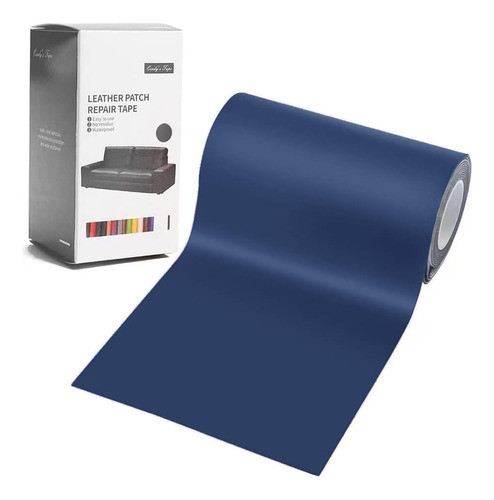 Kit De Parches De Cinta De Reparación De Cuero Azul Oscuro, 0