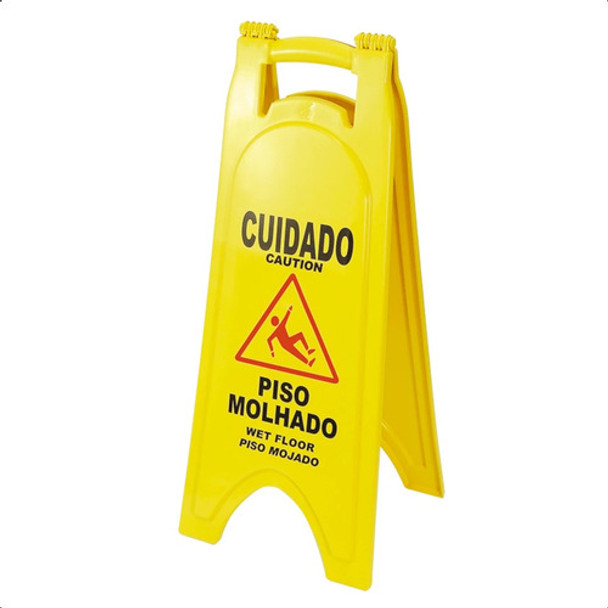 Placa Sinalizadora De Plástico Piso Molhado Jsn 0