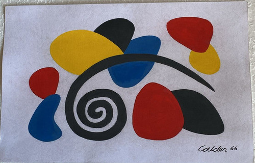 Calder Desenho Técnica Mista - Assinado 0