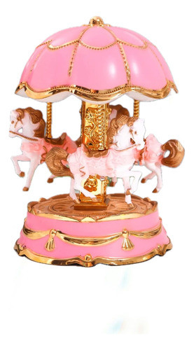 Caja Musical Carrusel Rosa 0