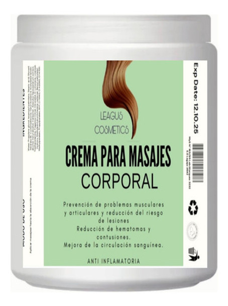 Crema Masaje Alcanfor Menta  Descontracturante 1 Kilo 0