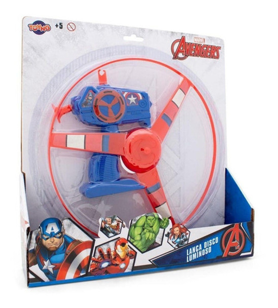 Brinquedo Infantil Lanca Disco Luminoso Vingadores Toyng 0