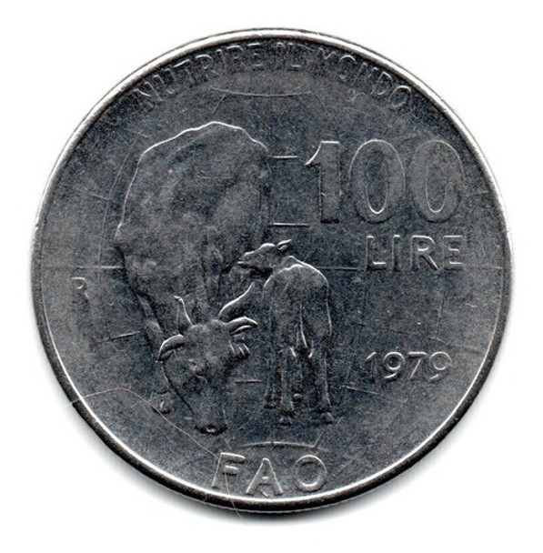 Italia Moneda 100 Liras Año 1979 Serie Fao Km#106 0 Italia Moneda 100 Liras Año 1979 Serie Fao Km#106 0