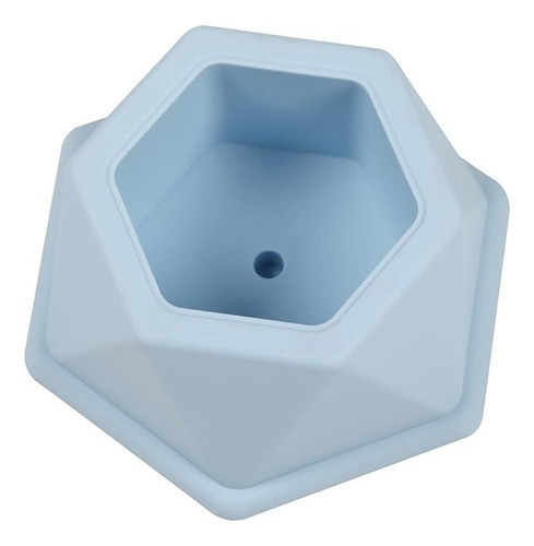 Molde De Silicona Maceta Hexagonal Facetada Chico 0