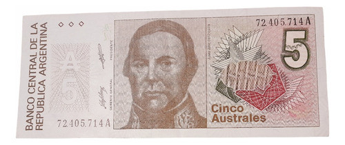 Tres Unidades Billetes 5 Australes Serie A Tirada Corta 0