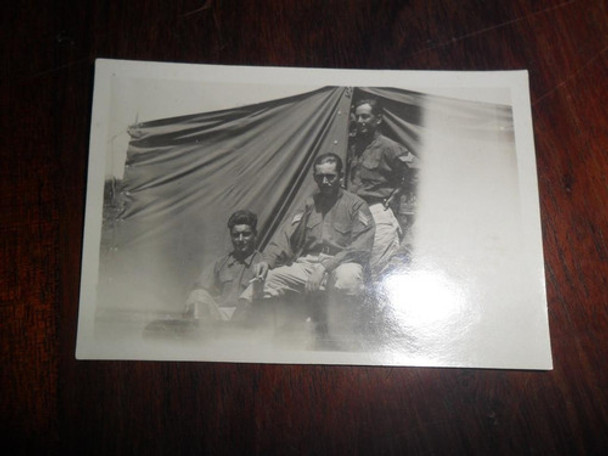 Antigua Fotografia Recuerdo Chivilcoy Militar Carpa Uniforme 0