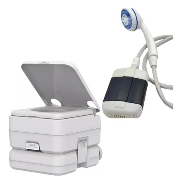 Kit Ecocamp Patente Portatil + Chuveiro A Bateria Automático 0