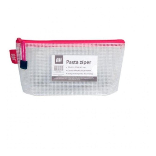 Pasta Zíper Yes Retangular Pequena Rosa Pz40e 0