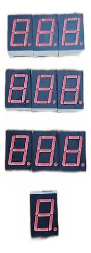 10 Displays 7 Segmentos Rojo 19 X 12.6mm 0