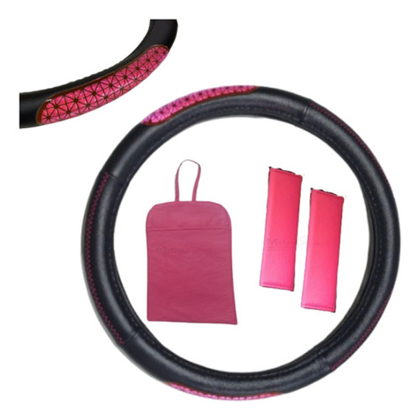 Cubre Volante Zigzag Fucsia + Bolsita Multiuso+ C/cinturones 0 Cubre Volante Zigzag Fucsia + Bolsita Multiuso+ C/cinturones 0