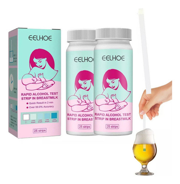 50 Tiras De Teste De Álcool De Leite Materno, Teste Rápido 0