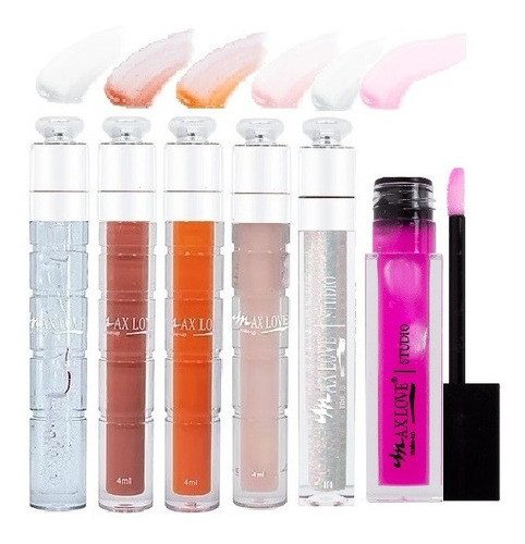 6 Lip Gloss Aumenta Volume Dos Lábios Max Love Atacado A3 0