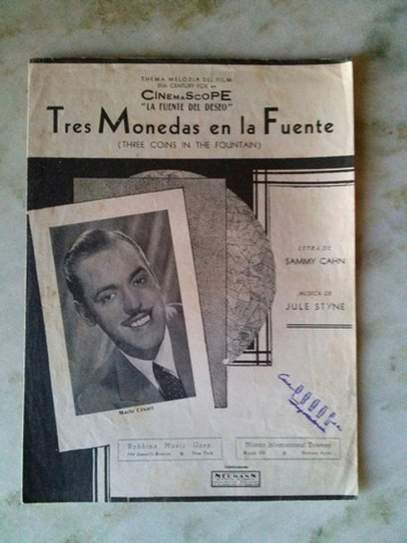Partitura Para Piano Tres Monedas En La Fuente,del Film 0 Partitura Para Piano Tres Monedas En La Fuente,del Film 0