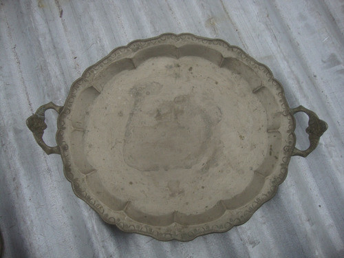 T-antiguo Centro De Mesa Fuente 33,3 X 25,5 X 5 Alto 0