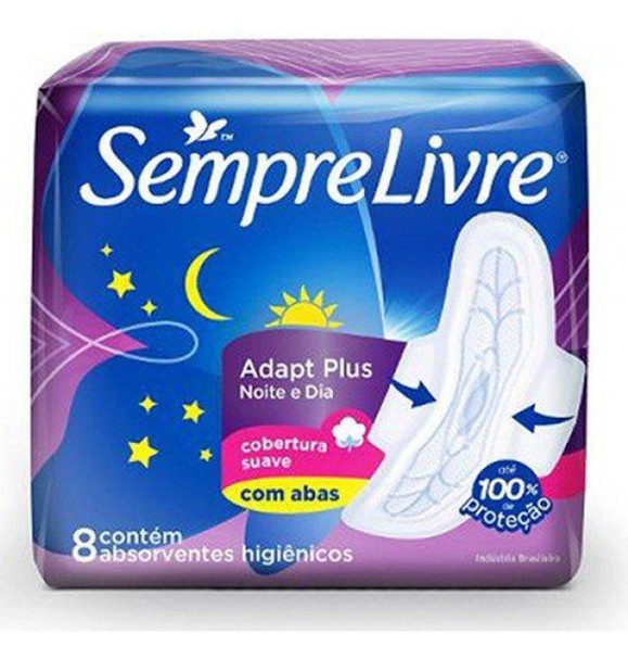 Kit C/ 4 Absorventes Femininos Sempre Livre Adapt Plus 0