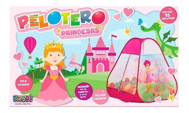 Pelotero Princesas 75 Pelotas 85x85x105 Cm Tm1 Fd7701 Ttm 0