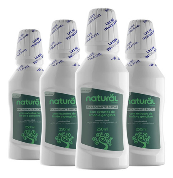 4 Enxaguante Bucal S/ Flúor Suavetex Limão E Gengibre 250ml 0