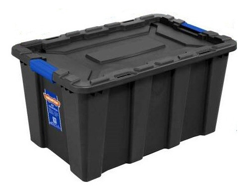 Caja Contenedor Plastico Apilable Negro 80lt Wadfow Wtb3380 0