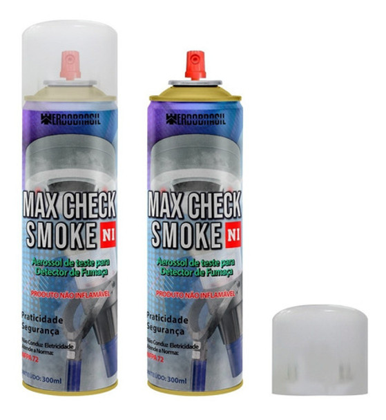 Kit 2 Detectores De Fumaça Não Inflamável 300ml - Max Check 0