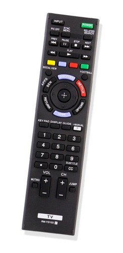 Rm-yd103 Sustituir A Control Remoto Para Sony Bravia Kdl-60w 0