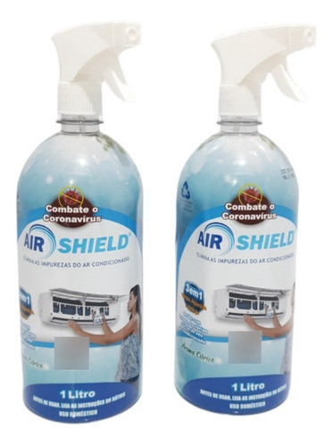2 Produto Limpeza Ar Condicionado Air Shield Bactericida 0