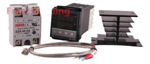 Rex-c100 Temperatura Pid Control Y 40a Ssr Y Termopar K Y Di 0
