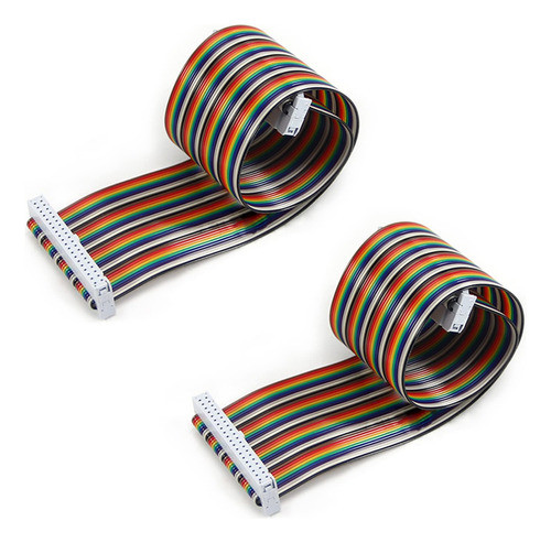 Fielect Idc - Cable Plano De Alambre De Arco Iris (40 Pines, 0