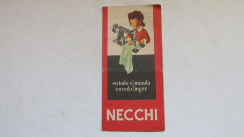 Antiguo Folleto De Maquinas De Coser Necchi 0