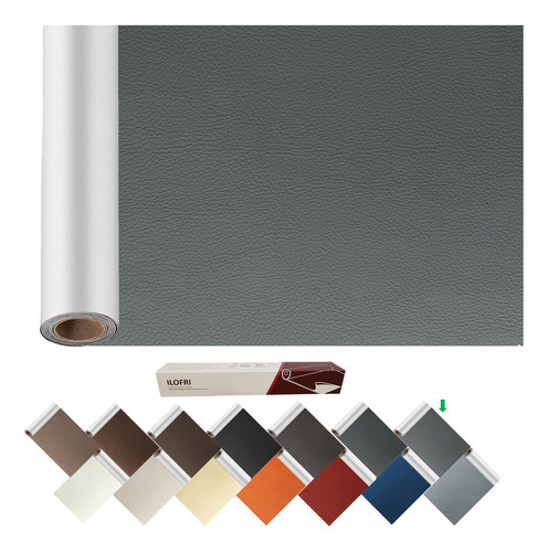 Cuero Adhesivo Para Reparacion 1.52mx43xm Gris Oscuro 0