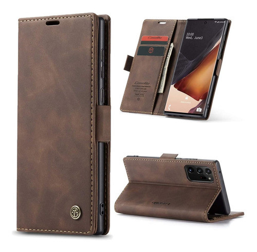 Funda Para Galaxy Note 20 Ultra, Marron/billetera/cuero 0