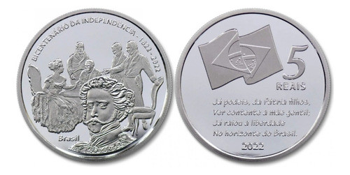 Moeda Prata Proof/bicentenário Da Independência Do Brasil. 0