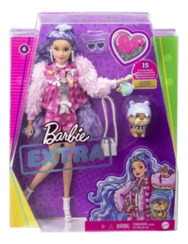 Barbie Muñeca Extra Doll 6 Mattel Original Gxf09 Pido Gancho 0